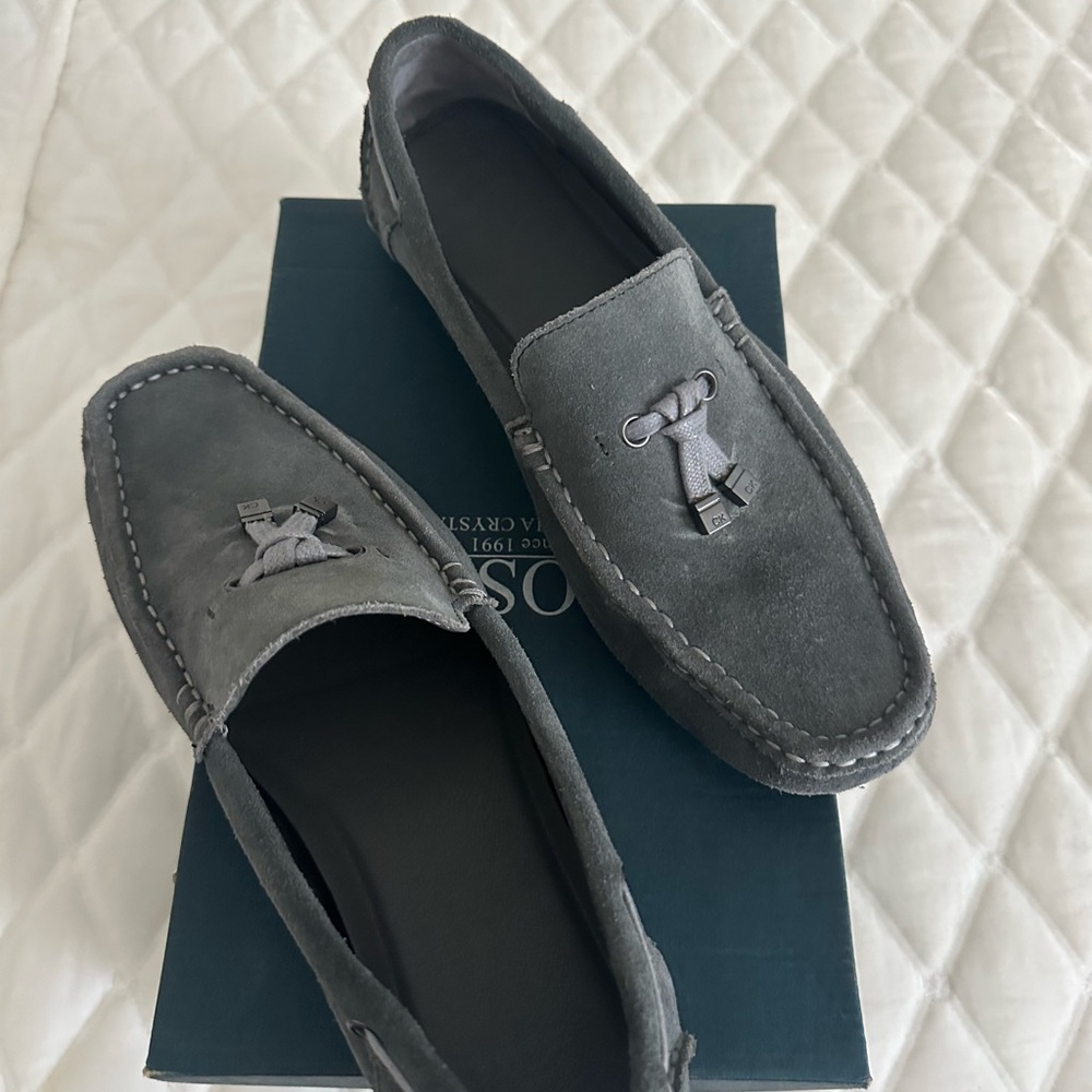 Calvin Klein Gray Suede Tassel Loafers - Slip-On Moccasin